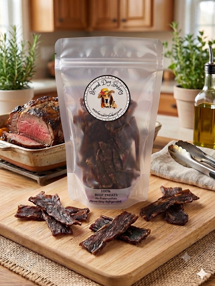 100% Beef Jerky — Handmade Single-Ingredient Dog Treats