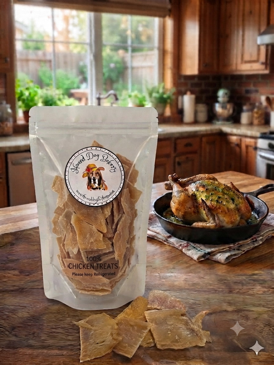 100% Chicken Jerky — Handmade Single-Ingredient Dog Treats